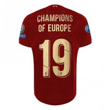 LFC MENS EUROPEAN HOME SHIRT 19/20 - UCL GOLD - ALLEZ ALLEZ ALLEZ 19
