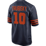 Mitchell Trubisky Chicago Bears Nike Throwback Game Jersey - Navy