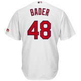 Harrison Bader St. Louis Cardinals Majestic Alternate Official Cool Base Jersey - Light Blue/White