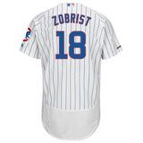 Ben Zobrist Chicago Cubs Majestic Home Flex Base Collection Player Jersey - White/Royal