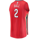 Lonzo Ball New Orleans Pelicans Fanatics Branded Fast Break Jersey Red - Statement Edition