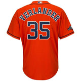 Justin Verlander Houston Astros Majestic 2019 Postseason Official Cool Base Player Jersey - Orange