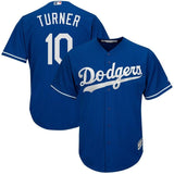 Justin Turner Los Angeles Dodgers Majestic Official Cool Base Player Jersey - White/Royal