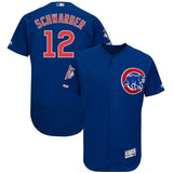 Kyle Schwarber Chicago Cubs Majestic Alternate Collection Flex Base Player Jersey - Royal/White