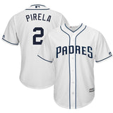Jose Pirela San Diego Padres Majestic Home Cool Base Player Jersey – White