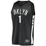 D'Angelo Russell Brooklyn Nets Fanatics Branded Fast Break Alternate Jersey - Charcoal