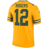 Aaron Rodgers Green Bay Packers Nike Inverted Legend Jersey - Gold