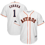 Carlos Correa Houston Astros Majestic 2019 Postseason Official Cool Base Player Jersey - White
