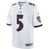 Joe Flacco Baltimore Ravens Nike Limited Jersey - White with all White Collar