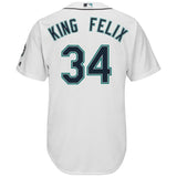 Felix Hernandez Seattle Mariners Majestic Cool Base Player Jersey - White